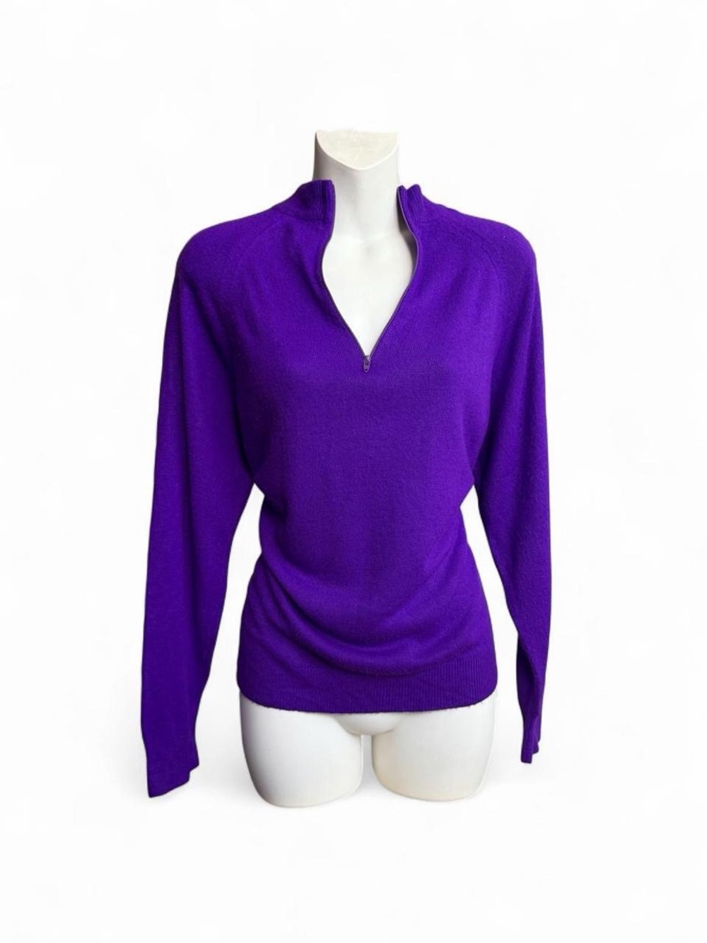 Designers Originals Purple Zip Cowl Neck Sweater